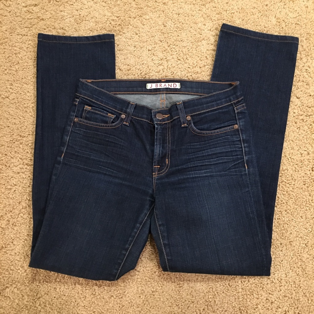 J Brand Cigarette Leg Jeans, Ink, Sz 27